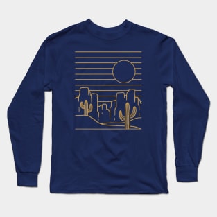 Desert Lines - Golden Version Long Sleeve T-Shirt